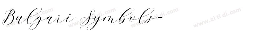 Bulgari Symbols字体转换